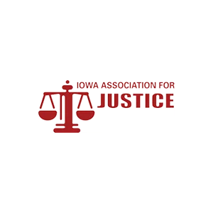 Iowa Association for Justice red scales logo