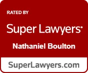 Super Lawyers badge recognizing attorney Nathaniel Boulton